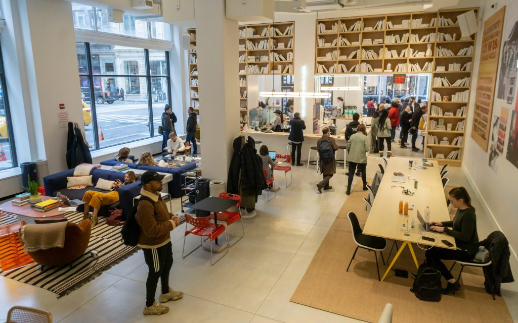 workers visit a coffee shop to improve their workplace wellness